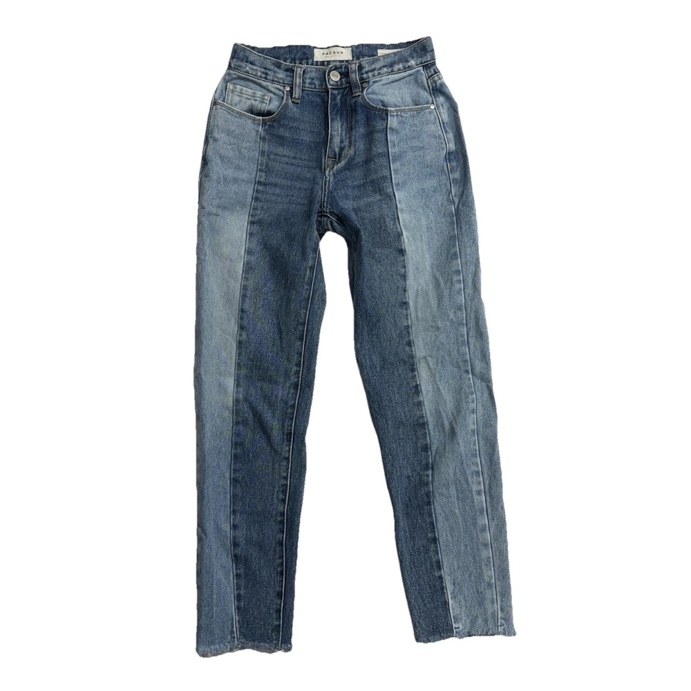 Pacsun Vintage Icon Jeans Women's Size 23 Patchwork Light Wash,‎ HighRise Y2K